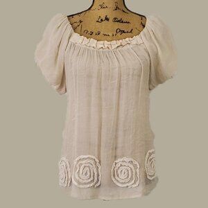 Solitaire silk tunic sz S